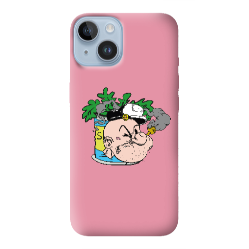 Apple iPhone 14 Plus Popeye Pink Colored Silicone TPU Θήκη