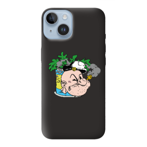 Apple iPhone 14 Plus Popeye Black Colored Silicone TPU Θήκη