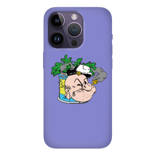 Apple iPhone 14 Pro  Popeye Purple Colored Silicone TPU Θήκη