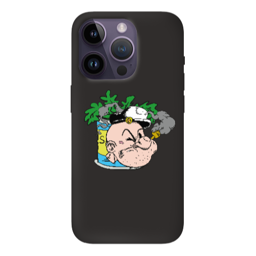 Apple iPhone 14 Pro  Popeye Black Colored Silicone TPU Θήκη