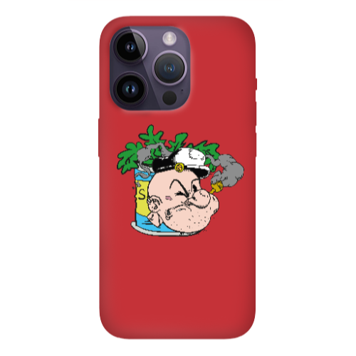 Apple iPhone 14 Pro Max Popeye Red Colored Silicone TPU Θήκη