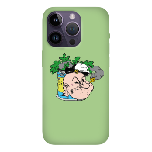 Apple iPhone 14 Pro Max Popeye Light Green Colored Silicone TPU Θήκη