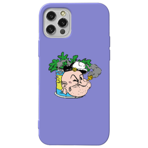 Apple iPhone 13 Pro Popeye Purple Colored Silicone TPU Θήκη
