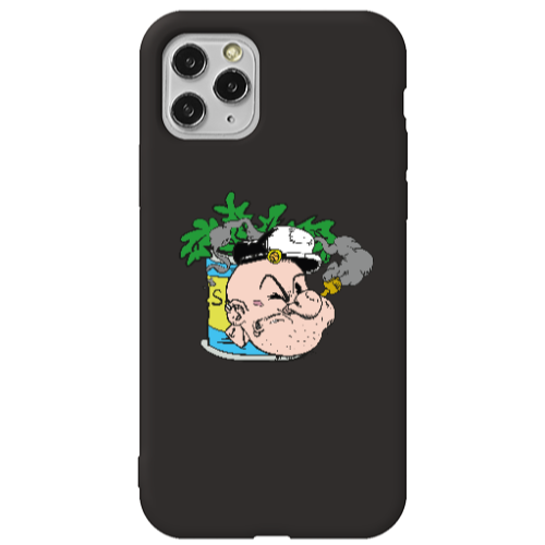 Apple iPhone 11 Pro Max Popeye Black Colored Silicone TPU Θήκη