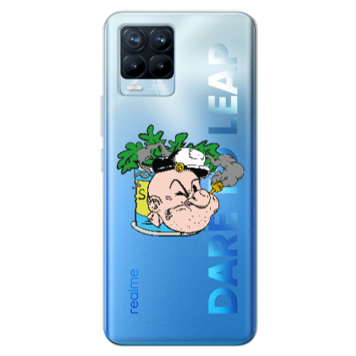 Realme 8 Pro Popeye Transparent Silicone TPU Θήκη