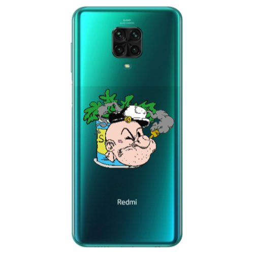 Xiaomi Redmi Note 9S Popeye Transparent Silicone TPU Θήκη