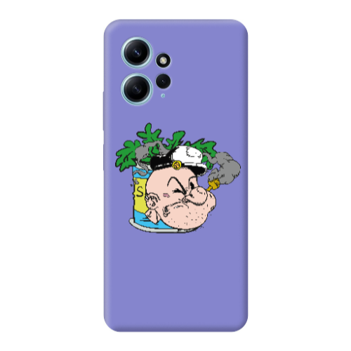 Xiaomi Redmi Note 12 4G Popeye Purple Colored Silicone TPU Θήκη