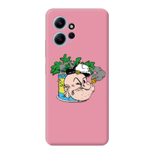 Xiaomi Redmi Note 12 4G Popeye Pink Colored Silicone TPU Θήκη