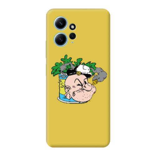 Xiaomi Redmi Note 12 4G Popeye Yellow Colored Silicone TPU Θήκη