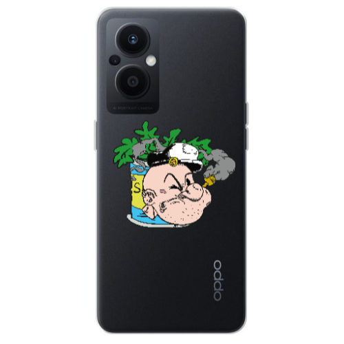 Oppo Reno 7 Lite Popeye Transparent Silicone TPU Θήκη