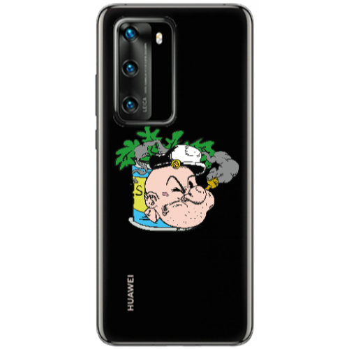 Huawei P40 Popeye Transparent Silicone TPU Θήκη