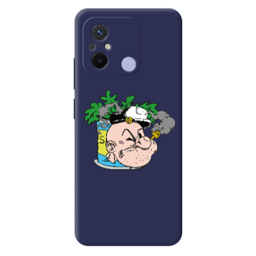 Xiaomi Redmi 12C Popeye Dark blue Colored Silicone TPU Θήκη