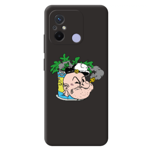 Xiaomi Redmi 12C Popeye Black Colored Silicone TPU Θήκη