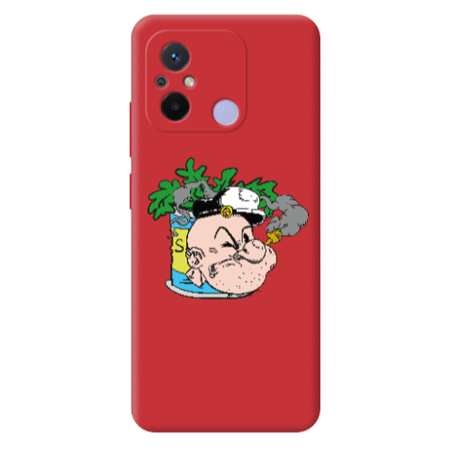 Xiaomi Redmi 12C Popeye Red Colored Silicone TPU Θήκη
