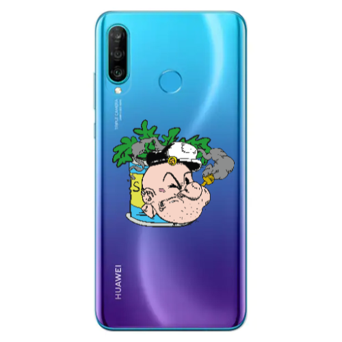 Huawei P30 Lite Popeye Transparent Silicone TPU Θήκη