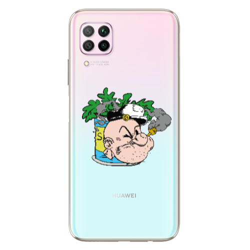 Huawei P40 Lite Popeye Transparent Silicone TPU Θήκη