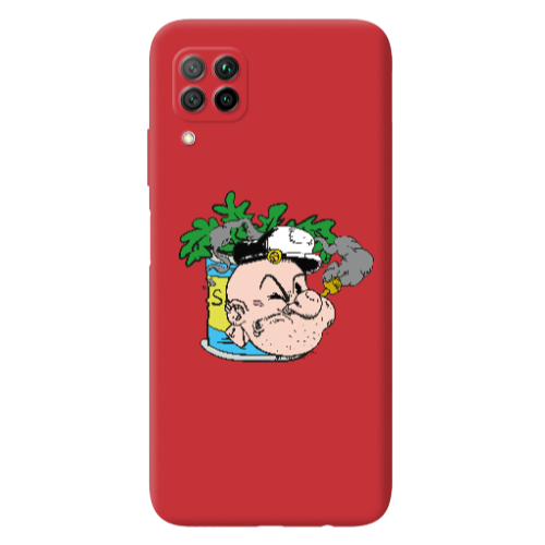 Huawei P40 Lite Popeye Red Colored Silicone TPU Θήκη