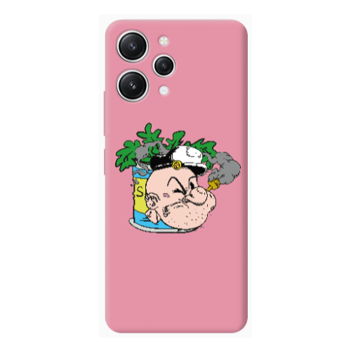 Xiaomi Redmi 12 Popeye Pink Colored Silicone TPU Θήκη
