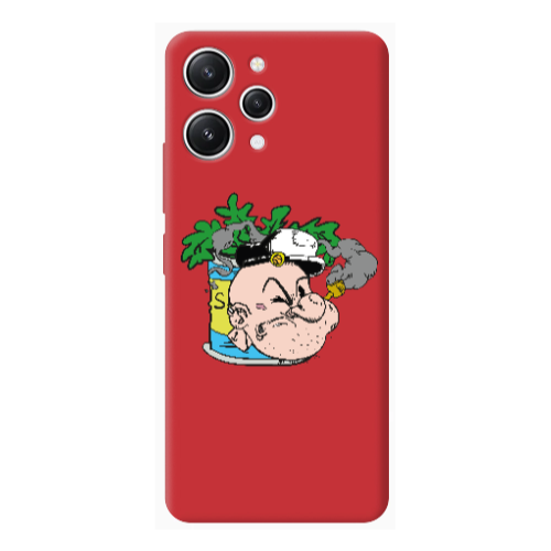Xiaomi Redmi 12 Popeye Red Colored Silicone TPU Θήκη