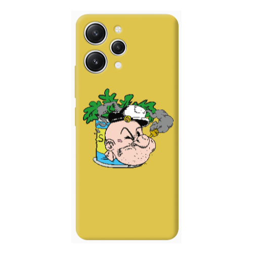Xiaomi Redmi 12 Popeye Yellow Colored Silicone TPU Θήκη