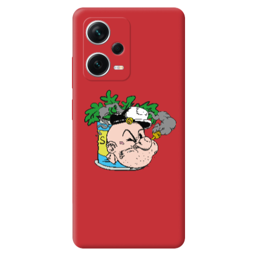 Xiaomi Poco X5 Popeye Red Colored Silicone TPU Θήκη