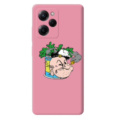 Xiaomi Poco X5 Pro Popeye Pink Colored Silicone TPU Θήκη