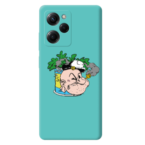 Xiaomi Poco X5 Pro Popeye Turquoise Colored Silicone TPU Θήκη