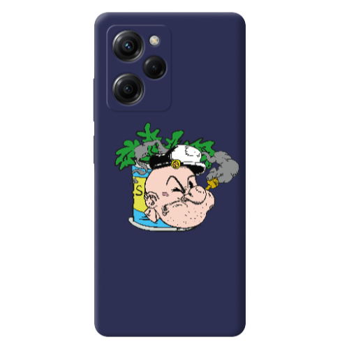 Xiaomi Poco X5 Pro Popeye Dark blue Colored Silicone TPU Θήκη