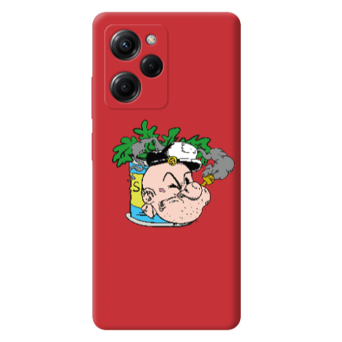 Xiaomi Poco X5 Pro Popeye Red Colored Silicone TPU Θήκη