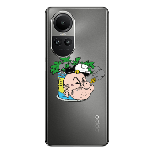 Oppo Reno10 5G Popeye Transparent Silicone TPU Θήκη