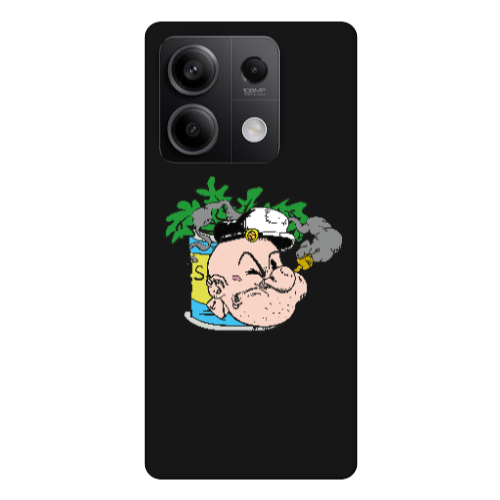 Xiaomi Redmi Note 13 5G Popeye Black Colored Silicone TPU Θήκη