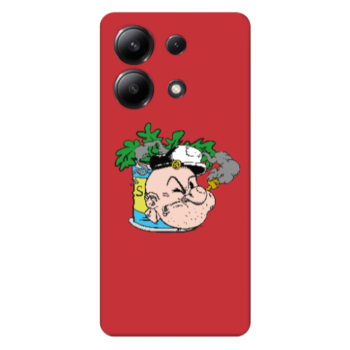 Xiaomi Redmi Note 13 4G Popeye Red Colored Silicone TPU Θήκη