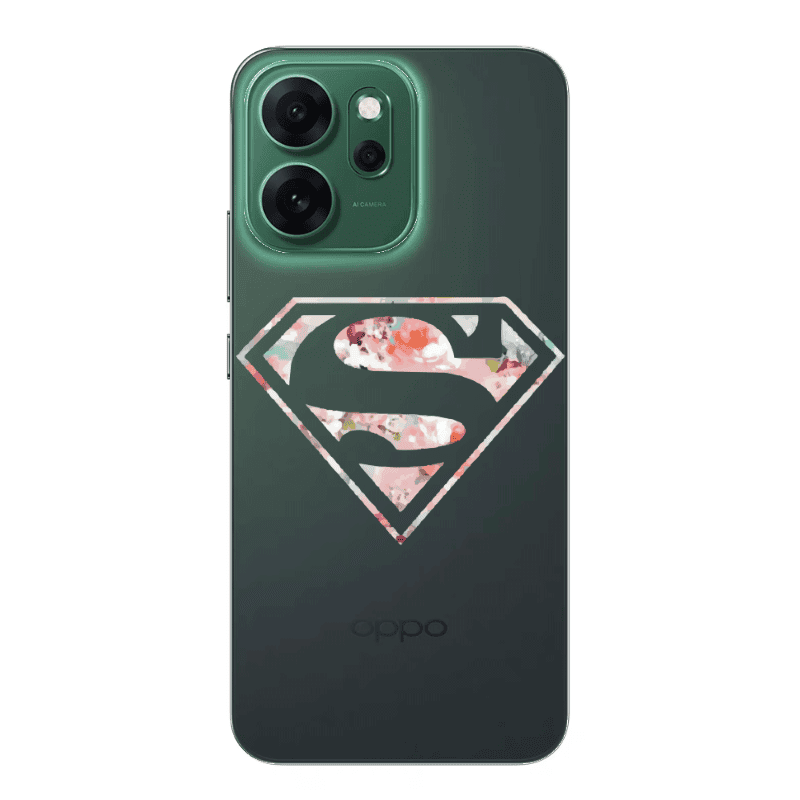 Oppo 14 F Superman logo Transparent Silicone TPU Θήκη