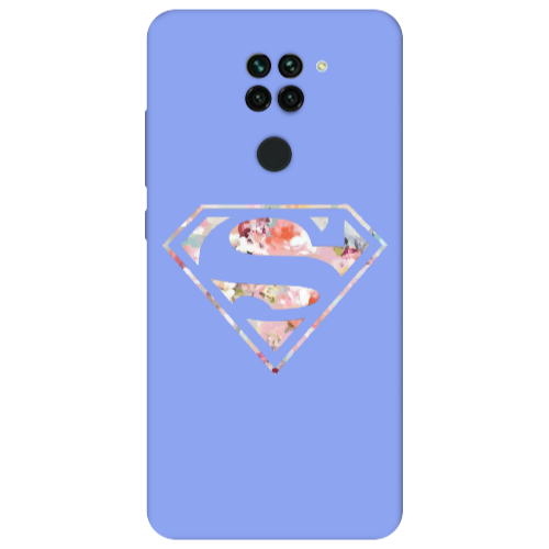 Xiaomi Redmi Note 9 Superman logo Light Purple Colored Silicone TPU Θήκη