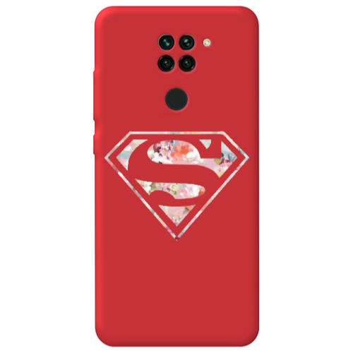 Xiaomi Redmi Note 9 Superman logo Red Colored Silicone TPU Θήκη