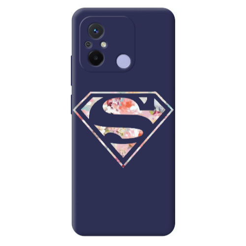 Xiaomi Redmi 12C Superman logo Dark blue Colored Silicone TPU Θήκη