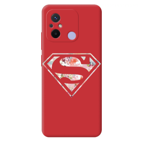 Xiaomi Redmi 12C Superman logo Red Colored Silicone TPU Θήκη