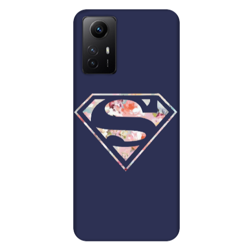 Xiaomi Redmi Note 12s Superman logo Dark blue Colored Silicone TPU Θήκη