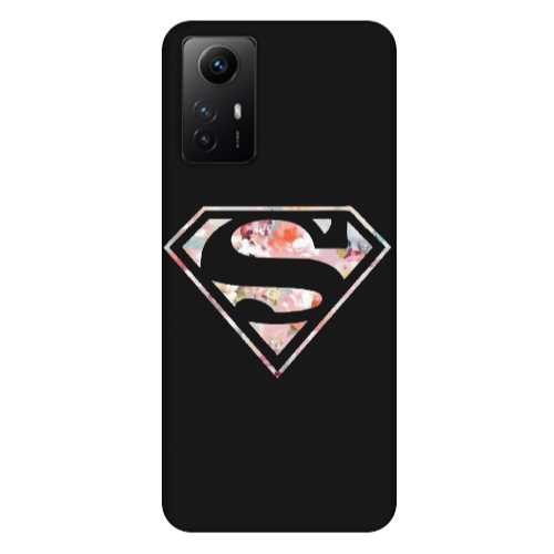 Xiaomi Redmi Note 12s Superman logo Black Colored Silicone TPU Θήκη