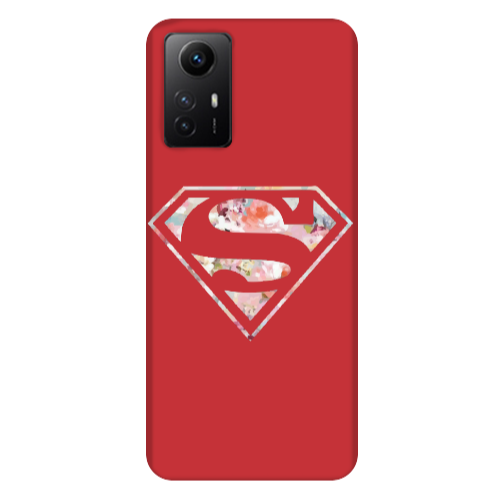 Xiaomi Redmi Note 12s Superman logo Red Colored Silicone TPU Θήκη