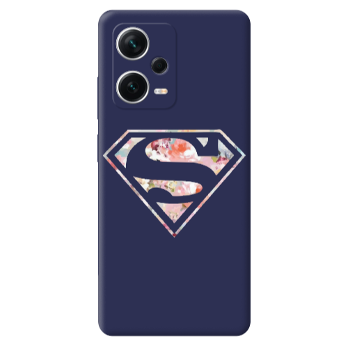Xiaomi Poco X5 Superman logo Dark blue Colored Silicone TPU Θήκη