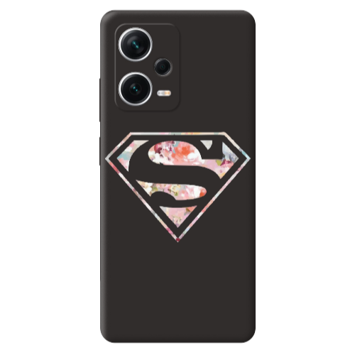 Xiaomi Poco X5 Superman logo Black Colored Silicone TPU Θήκη