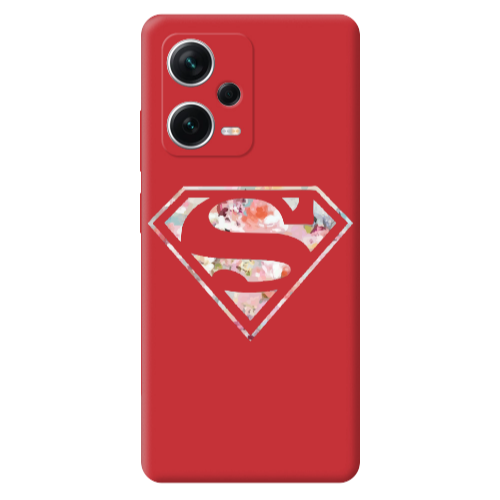 Xiaomi Poco X5 Superman logo Red Colored Silicone TPU Θήκη