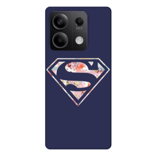 Xiaomi Redmi Note 13 5G Superman logo Dark blue Colored Silicone TPU Θήκη