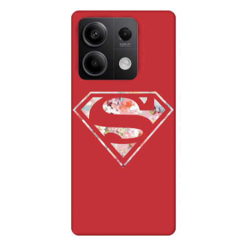 Xiaomi Redmi Note 13 5G Superman logo Red Colored Silicone TPU Θήκη