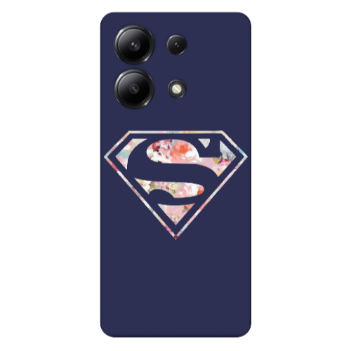 Xiaomi Redmi Note 13 4G Superman logo Dark blue Colored Silicone TPU Θήκη