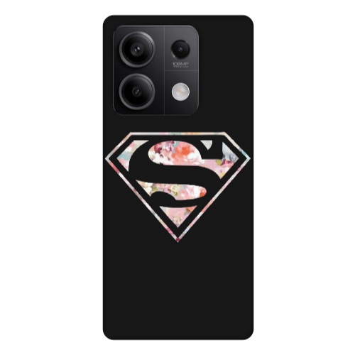 Xiaomi Redmi Note 13Pro 5G Superman logo Black Colored Silicone TPU Θήκη