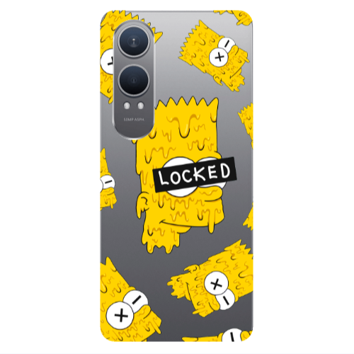 Oneplus Nord Ce 4 lite Bart Simpson Transparent Silicone TPU Θήκη
