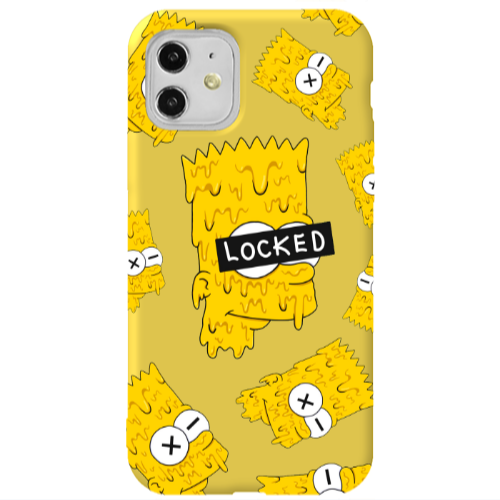 Apple iPhone 11  Bart Simpson Yellow Colored Silicone TPU Θήκη