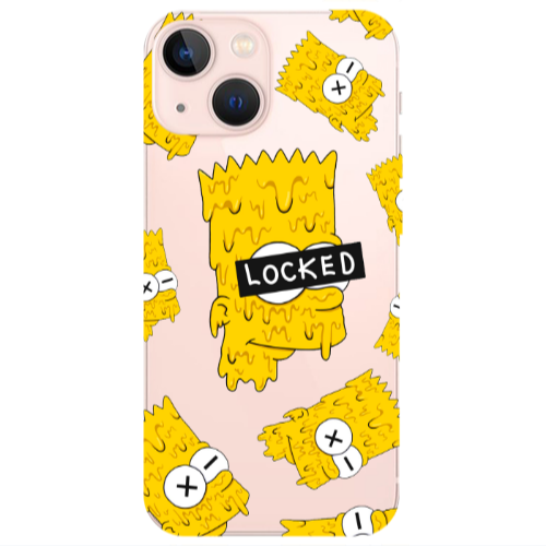 Apple iPhone 13 Bart Simpson Transparent Silicone TPU Θήκη